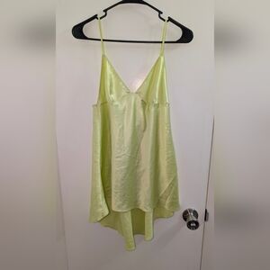 Victorias Secret Light Green Silk Chemise Slip